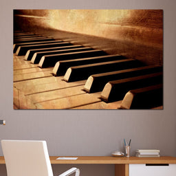 Vintage Piano Keys - NicheCanvas