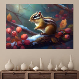 Winter Chipmunk - Neal Hackett - NicheCanvas