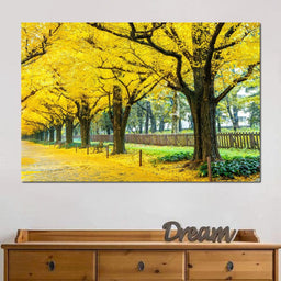 Yellow Ginkgo Trees - NicheCanvas