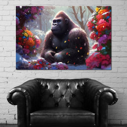 Winter Gorilla - Neal Hackett - NicheCanvas