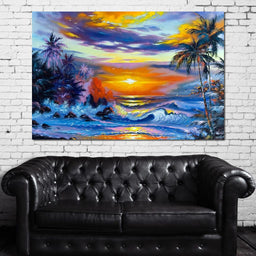 Hawaii Sunset - NicheCanvas