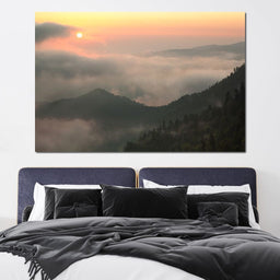 Fog over the Forest - NicheCanvas