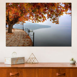 Lakeshore by Fall - NicheCanvas