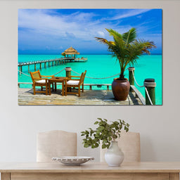 Coffee on the Beach - NicheCanvas