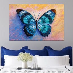 Light Blue Butterfly - NicheCanvas