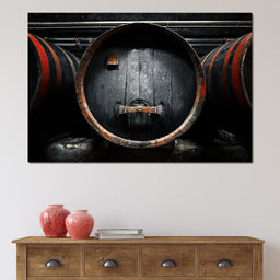 Traditional Wood Barrel - NicheCanvas