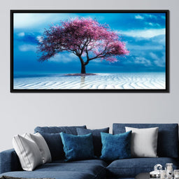 Lone Pink Tree - NicheCanvas