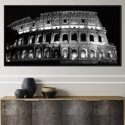 Colosseum at Night Time - NicheCanvas