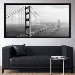 Golden Gate Bridge in Black & White - NicheCanvas