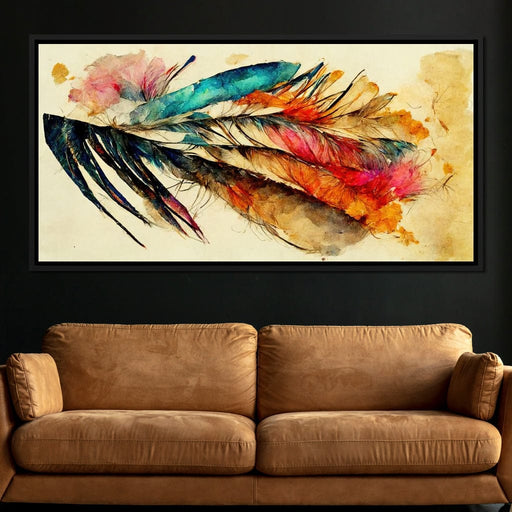 Feathers in Watercolor Canvas Print