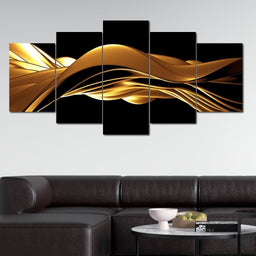 Golden Wave - NicheCanvas