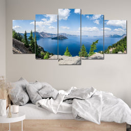 Blue Crater Lake - Lucas Moore - NicheCanvas