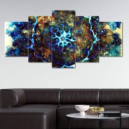 Wisdom Mandala Multi Panel Canvas Wall Art - NicheCanvas