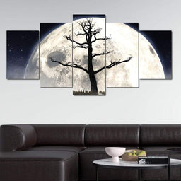 Leafless Tree Multi Panel Canvas Wall Art - NicheCanvas