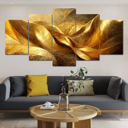 Abstract Golden Swirl - NicheCanvas