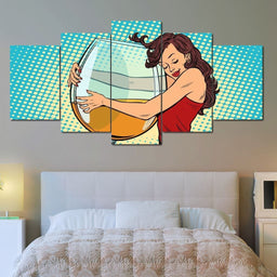 Wine Lover Multi Panel Canvas Wall Art - NicheCanvas