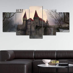 Dark Castle Multi Panel Canvas Wall Art - NicheCanvas