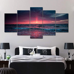Sunset Relaxation Multi Panel Canvas Wall Art - NicheCanvas