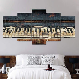 Abandoned Piano Multi Panel Canvas Wall Art - NicheCanvas