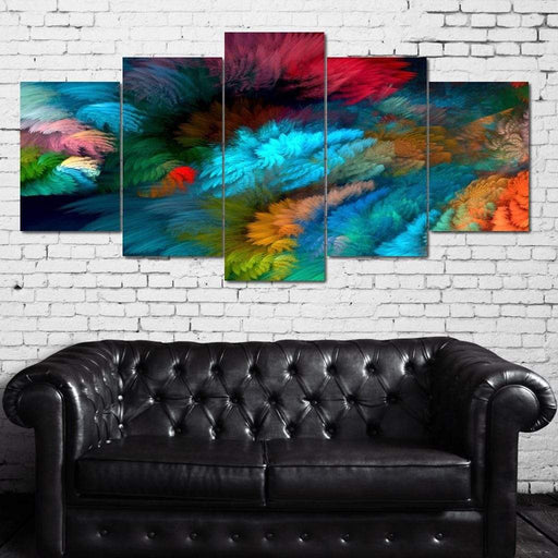 Colorful Display - Canvas Print - abstact wall art of a colorful painting - this 5 panel art print is the perfect addition to your room for a pop of color | NicheCanvas