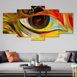 Abstract Eye Multi Panel Canvas Wall Art - NicheCanvas