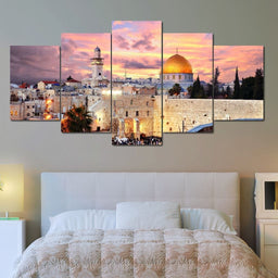 Jerusalem Temple Mount Multi Panel Canvas Wall Art - NicheCanvas