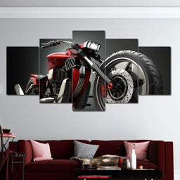 Concept Motorcycle Multi Panel Canvas Wall Art - NicheCanvas