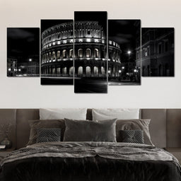 Rome Colosseum at Night - NicheCanvas
