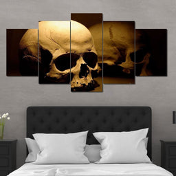 Dark Skulls Multi Panel Canvas Wall Art - NicheCanvas
