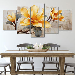 Yellow Magnolia Tree 2 - Wildrose Creations - NicheCanvas