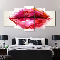 Sexy Lips Multi Panel Canvas Wall Art - NicheCanvas