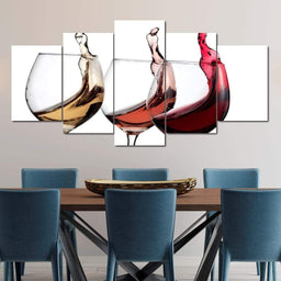 Wine Wall Art 2 Multi Panel Canvas Wall Art - NicheCanvas