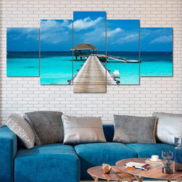 Welcome to Paradise Multi Panel Canvas Wall Art - NicheCanvas