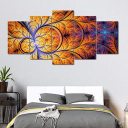Fractal Phoenix Multi Panel Canvas Wall Art - NicheCanvas