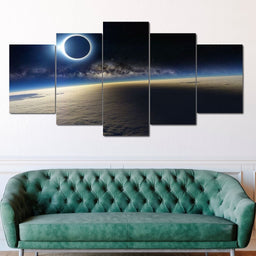 The Eclipse Multi Panel Canvas Wall Art - NicheCanvas