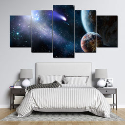 Space Motion Multi Panel Canvas Wall Art - NicheCanvas