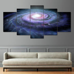 Milky Way Galaxy Multi Panel Canvas Wall Art - NicheCanvas