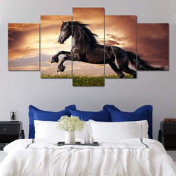 Striking Stallion Multi Panel Canvas Wall Art - NicheCanvas