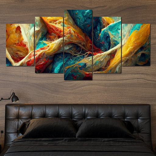 Abstract Colorful Waves Canvas Print