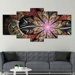 Fractal Brilliance Multi Panel Canvas Wall Art - NicheCanvas