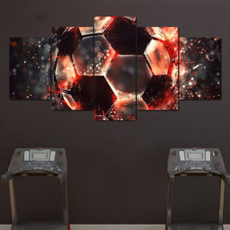 Burning Soccer Ball - NicheCanvas