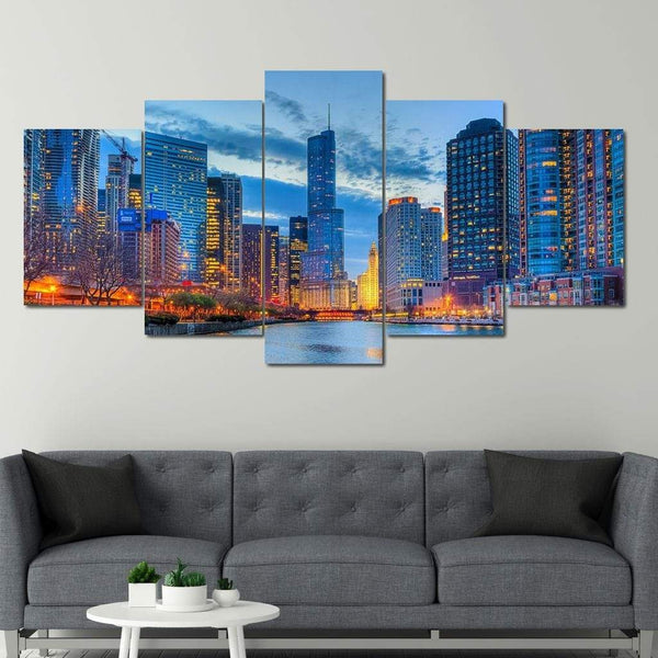 Beautiful Chicago Skyline | NicheCanvas