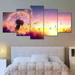 Dandelion Pollen Multi Panel Canvas Wall Art - NicheCanvas
