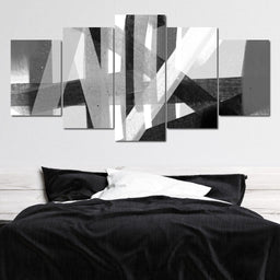 Black & White Lines v3 - Andy Brackpool - NicheCanvas