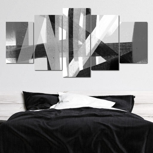 Black & White Lines v3 - Andy Brackpool Canvas Print