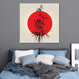 Red and Black Bamboo - NicheCanvas