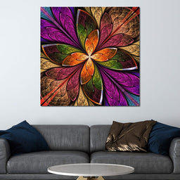Fractal Flower in Multicolors - NicheCanvas