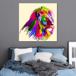 Pop Art Lion - NicheCanvas