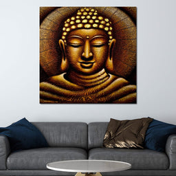 Meditating Buddha Portrait - NicheCanvas