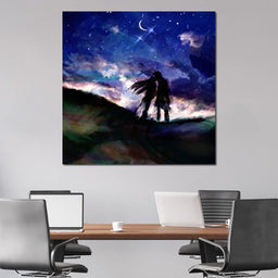 Kissing Under the Stars - NicheCanvas